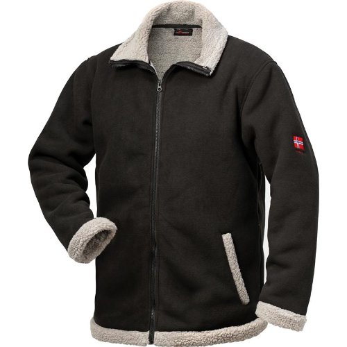 Preisvergleich Produktbild NORWAY Berber Fleece-Jacke - schwarz / grau - Größe: 3XL