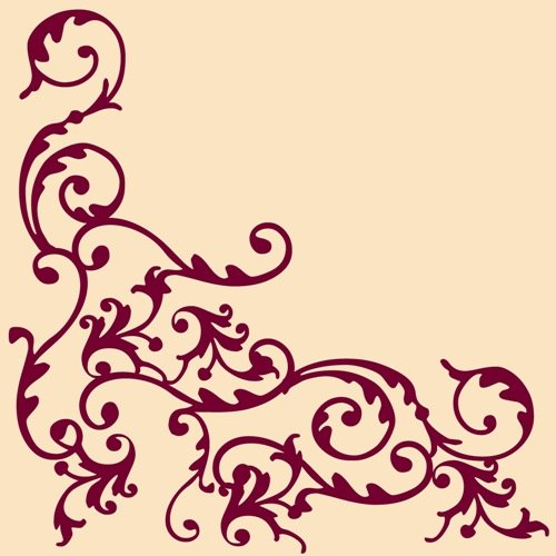 50 Servietten, stoffähnlich, Airlaid 1/4-Falz 40 cm x 40 cm Ornaments Bordeaux Creme für Hochzeit Verlobung besondere Anlässe - 2