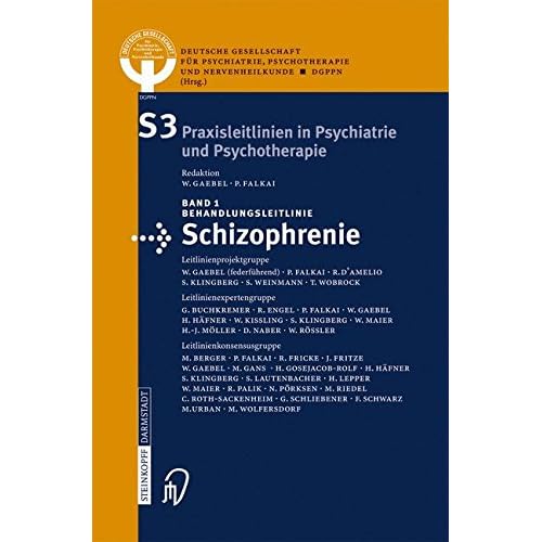 [PDF] Behandlungsleitlinie Schizophrenie (Interdisziplináre S3-Praxisleitlinien) (German Edition) KOSTENLOS DOWNLOAD