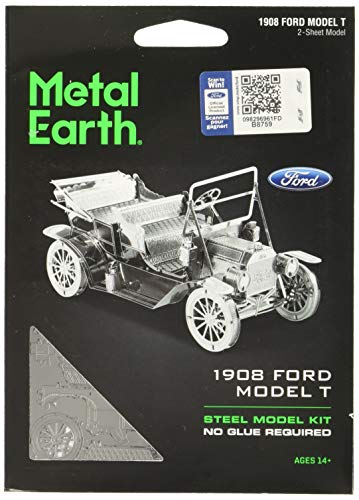 Metal Earth- Coche Clásico Ford T 1908, Color Plateado (Fascinations MMS051)