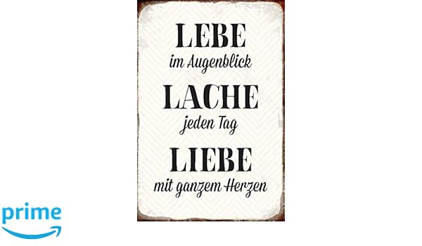Blechschild 20x30cm Lebe Lache Liebe Humor Spruch Sprüche