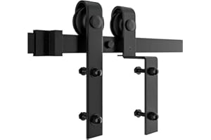 HOCONNIE 7FT/213cm Kit de Puerta de Granero Herrajes para Puertas de Granero para Puerta Doble Coincide
