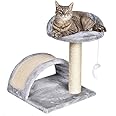 Petlicious & More Small Cat Tree Sisal Scratching Post Furniture Playhouse Pet Bed Kitten Toy Cat Tower Condo for Kittens (Color May Vary)
