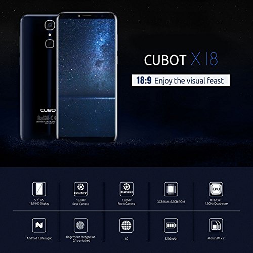 Cubot X18 Android 7.0 Smartphone 5.7