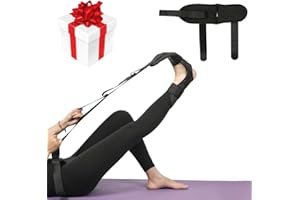 JCSSHOPING Runner training Férula de fascitis plantar, estirar pierna, banda correa rehabilitacion alivio de fascitis - Correa de estiramiento Yoga y correa de Estiramiento para Pierna 7 bucle estirar gemelos