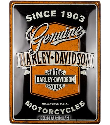 Nostalgic-Art Plaque vintage, Harley-Davidson - Motorcycles 1935 - Idée