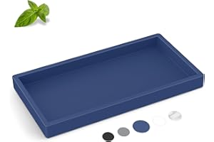 EG-SIPRO Vassoio da bagno in silicone ispessito di alta qualità, dispenser di sapone rettangolare durevole infrangibile per piano di lavoro