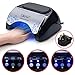 UV LED Nail Dryer by Elite99, Professional 48W UK PLUG Attached Lamp Tube Auto Sensor Pull-down Cover Acrylic Plate USB Light Manicure Pedicure Machine Salon Tool with 30s,60s Timer Settings,Suitable for hands and feet (Black)