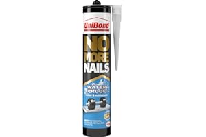 Unibond No More Nails Waterproof, Heavy-Duty Mounting Adhesive, Strong Glue for Mirrors, Wood, Ceramic, Metal etc., Instant Grab Adhesive Indoor & Outdoor, 1 x 450g Cartridge