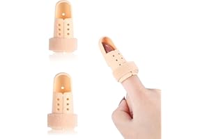 EODKSE Férula Dedo Plástica, Pack de 2 Piezas, para Soporte y protección de Dedos Rotos, Inmovilización de Nudillos y Enderezamiento de Artritis en Manos, 2 Tamaños Disponibles