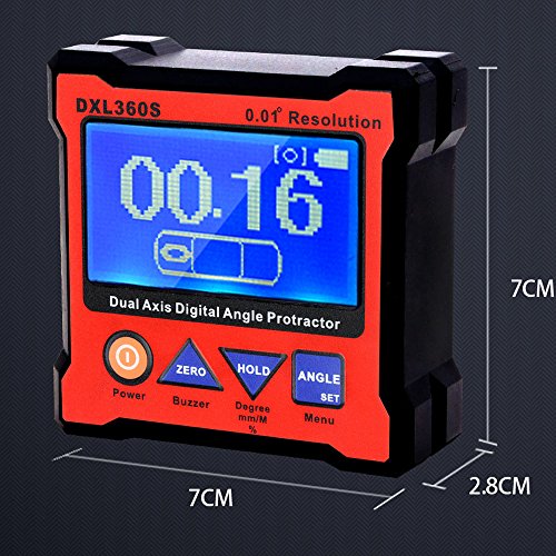 KKmoon DXL360S Dual Axis Digital Winkel Winkelmesser mit 5 Seite magnetischer Basis Hochpräzisions-Dual-Achsen Digitalanzeige Niveaustandanzeiger 100-240V 50 – 60Hz - 4