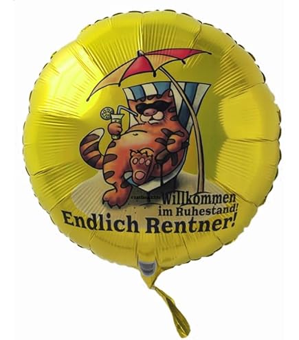 Rentner-Ballon Mit Faultier – Lustige Deko Zum Ruhestand, 45 Cm, Für Helium