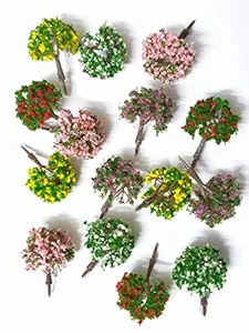 Kaushalya Miniatures Scale Model Trees 3cm Height ~ Mix Flower Tree (SWA30M 25 Pieces Per Pack)