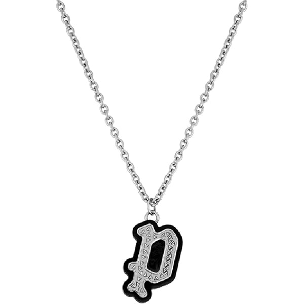 Collar De Cadena De Acero Inoxidable | Plateado/Noir