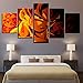 Produktbild BORO-GHW Wohnkultur Anime Film Leinwand Malerei, Dragon Ball, 5 Stück Bild Wanddekoration Malerei 3D HD Druck,A,L
