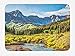 Produktbild ASKYE Landscape Bath Mat, Mountain Vista Thick Forest Trees Mountain Flowing River Grass Cloudy Sky Valley, Plush Bathroom Decor Mat with Non Slip Backing, 23.6 W X 15.7 W Inches, Multicolor