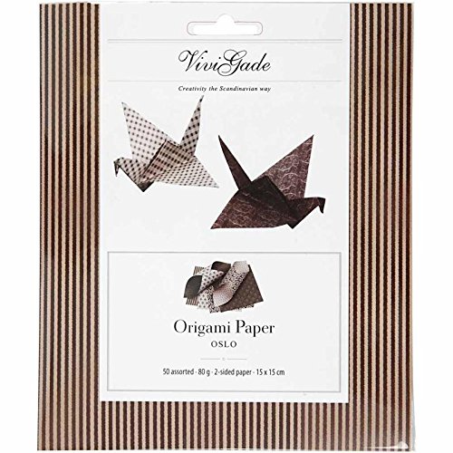 Origamipapier, Sortiment, 15×15 cm, Oslo, 50 sort. Blatt - 4