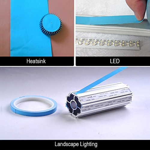 Aikenuo 25M x 20mm x 0 15mm Thermal Adhesive Tape High performance Thermal Double Side Tapes Cooling Pad Apply to Heatsink LED IGBT  IC Chip Computer CPU GPU Modules  MOS tube SSD Drives