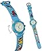 Price comparison product image 3-D Kinderuhr Pirat blau - Uhr Kinder Armbanduhr Silikon Schiff Piraten für Jungen Analog - Schatztruhe Piratenuhr Lernuhr