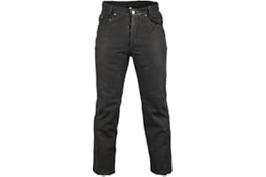 MDM Lederjeans Bikerjeans Western Nubuk Leder schwarz Motorradjeans Hose Lederhose