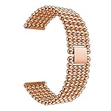 happy event Überzug Zinklegierung Uhrenarmband Ersatzband Handgelenk für Samsung Galaxy Watch (Rosegold)