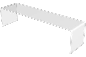 3R W Design Clear Acrylic Plastic Cabinet Display Stand - Exhibition Riser Plinth- Hoverstand (4mm-thick-40cm-10cm-10cm, Max Load 0.5kg)