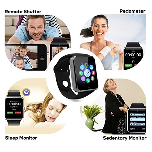 Bluetooth-Smartwatch-Soft-Strap-CHEREEKI-Sports-Wrist-Watch-154-Inch-LCD-Touch-Screen-Smart-Watch-Supports-SIM-Card-TF-Card-with-Pedometer-Camera-Sleep-Monitor-for-Android-Smartphones