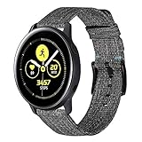 TRUMiRR Galaxy Watch Active/Galaxy Watch 42mm Armband, 20mm Schnellspanner Woven Nylon Uhrenarmband Leder Armband für Garmin Vivoactive 3, Samsung Galaxy Watch 42mm