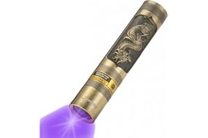 Alonefire SV65 5W Lampe Torche UV LED 365nm USB Rechargeable Lampe Portatif Ultraviolet Lumiere Noire Détecteur D'urine pour Resine, Pêche, Scorpion, Minéraux, Ambre avec Batterie Intégrée