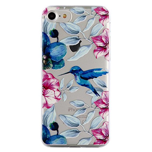 iPhone 6S/6 Klar Hülle,iPhone 6/6S 3D Kreative Silikon Hülle Tasche Handyhülle,Ultra Slim Soft Licht Klar Transparent Silikon Gel Gomma TPU Hülle Case für iPhone 6S/6 with 4,7 Zoll,Romantic Flower Animal Cartoon TPU Silikon Schutz Handy Hülle Case Tasche Etui Bumper für Apple iPhone 6S/6 4.7