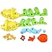 YIXIN Set of 2 Dinosaur Assembly Disassembly Toy and Pull Toys for Kids 3 Years Old with Screw Nuts