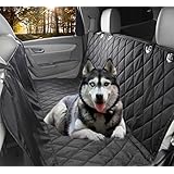 Newmeil Autoschondecke Doppelschicht für Hunde Rücksitz Robust Wasserfest (137cm * 147cm Schwarz)