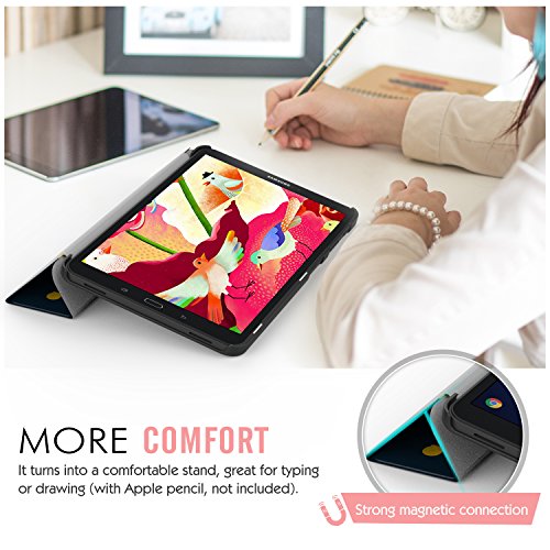 MoKo Samsung Galaxy Tab A 10.1 Hülle – Ultra Lightweight Slim PU Leder Schutzhülle Smart Case mit Standfunktion und Auto Sleep / Wake Up Funktion für Samsung Galaxy Tab A 10.1 Zoll (2016) Wi-Fi/ LTE T580N / T585N Tablet-PC, Nachtlicht - 8