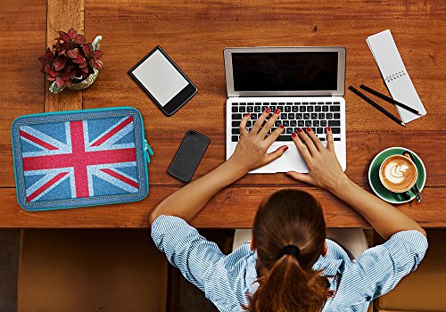 PEDEA Design Schutzh  lle Notebook Tasche bis 13 3 Zoll  33 7cm   Jeans Union Jack