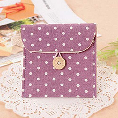 Preisvergleich Produktbild Kurphy Damenbinden Tasche Menstruationstasse Pouch Stillkissen Halter Nette Polka Dot Baumwolle Waschbar Organizer Lagerung