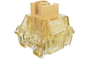 MAGIC-REFINER Interruttore Tastiera Meccanica, Switches Lineare, 3 Pin 45gf, Molla 18mm, Corsa Breve 1mm, Azionamento Veloce, Interruttore MX per DIY Tastiera Gaming(Giallo Reale, 45 PCs Lubrificato)