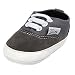 Saingace 1 Pair Baby Girls Boys Canvas Lace-up Shoe Anti-slip Soft Sole Sneaker Toddler First Walking Shoes (Age 0~6 Month, Grey)