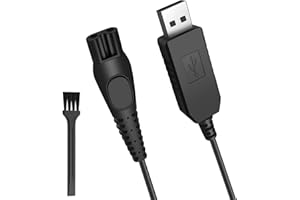 Tobfit 15 V HQ8505 kabel do ładowania do golarki Philips 3000 5000 7000 9000 Series MG7745 MG7730 MG7720 MG7710 QP6510 QP6520 QP6530 QP6541 QP65500 QP666 20 QP6650 QP6651, kabel do ładowania USB z