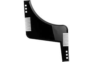 PEUTPY Peigne Barbe,Peigne Pochoir Barbe Homme,Beard Shaping Template Tool & Comb,Barber Tools Pochoir à Barbe,Accessoire de Guide de Rasage pour Contour Barbe