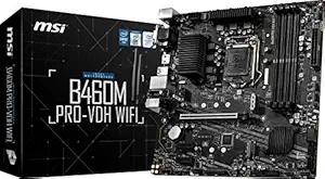 MSI B460M PRO-VDH WiFi ProSeries Motherboard (mATX, 10th Gen Intel Core, LGA 1200 Socket, DDR4, Dual M.2 Slots, USB 3.2 Gen 1, 2.5G LAN, D-SUB/DVI/HDMI, Wi-Fi)