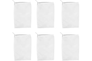 BBBORVOX 6 PCS 200 Mesh Fine Mesh Straining Bag Food Strainer Cloth Nut Milk Bag Strainer Reusable for Filtering Wines Jell Easily Packed Cheesecloth Reusable Fabric Filter for Straining (20x30cm)