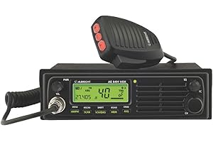 Albrecht AE6491 VOX CB radio z zestawem głośnomówiącym, 12648.01, wersja 12/24 V, z CTCSS, 4 W AM/FM, w zestawie ramka montażowa DIN