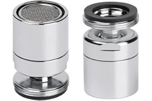 MAMA MIA Aeratore Rubinetto 360° Girevole in Acciaio Inox - Filtro Rompigetto per Cucina e Bagno, Adattatore M22 M24, Filtrazione Multistrato, Risparmio Idrico e Alta Qualità