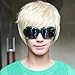 Hot New Popular High Quality Fashion Platinum Synthetic Short Blonde Man Wigs