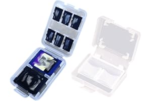 QOCUILC 2 boîtiers transparents pour cartes mémoire SD et TF, rangement sécurisé étanche, boîtier compact pour stockage cartes numériques