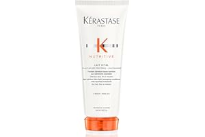 Kérastase Nutritive, Haarspülung für trockenes, feines bis mittleres Haar, Entwirrend und feuchtigkeitsspendend, Ohne Parabene, Lait Vital High Nutrition Ultra-Light Conditioner, 200 ml