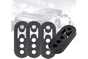 AIMISITE Exhaust Bracket Hanger, Heavy Duty Exhaust Mount Rubber 4 Holes 12mm Exhaust Hanger Repair Bracket Exhaust Tail Pipe Mount for Protecting Car Exhaust System-4 Pack