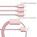 Produktbild iPad Air lightning Kabel, Rock 1.2m USB 2.0 Micro Kabel [Hochwertiges Nylon geflochten] [Blitz-Übertragung] [Verzinntes Kupferdrahtkern] für IOS / Type-C / Micro (A-3, Rosa)