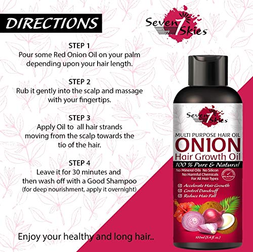 Buy Seven Skies Onion Hair Growth Oil With Blend Of Essential Oils