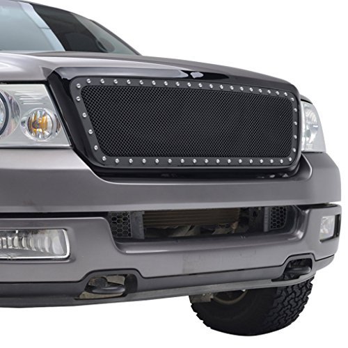Preisvergleich Produktbild e-autogrilles 04–08 Ford F150 Entwicklung All Black Edelstahl Drahtgitter verpackt Abdeckgitter (46–0207)